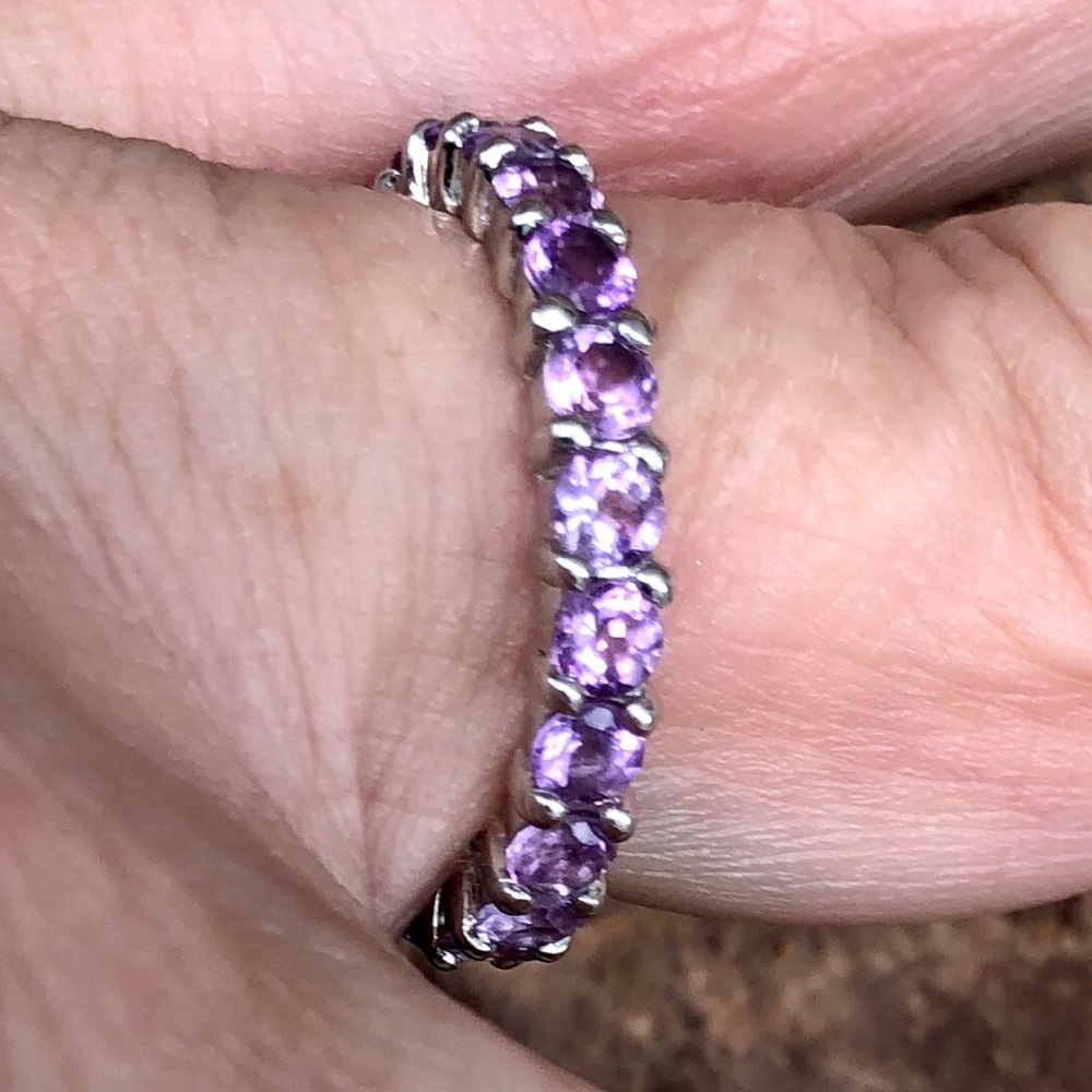 Pangea Mines Amethyst Eternity, size 8 MSRP 499